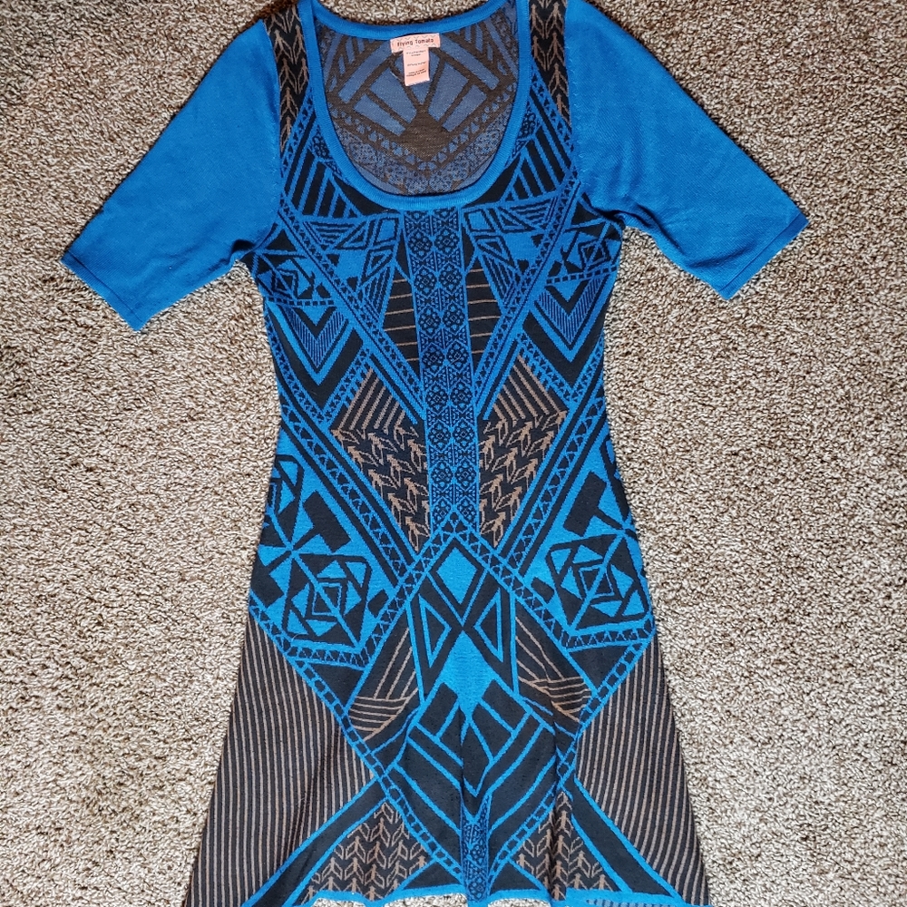 Last Chance! Flying Tomato Aztec Geometric Design Sweater Dress Size Small - Picture 2 of 4